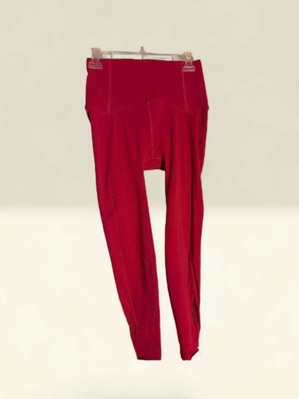 Free People Movement Berry Red Nylon/Lycra Leggings Sz Lg